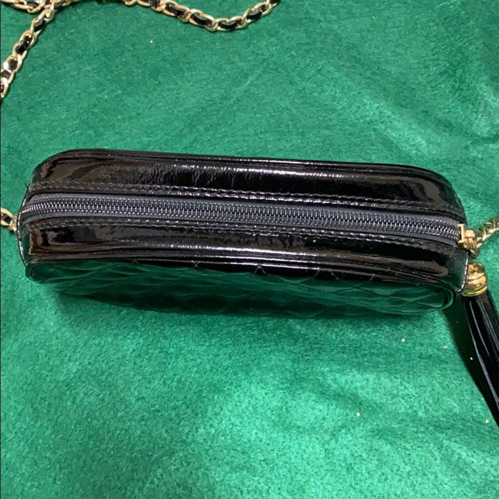 Like new Nordstrom Black Patent Leather Quilted Crossbody - Picture 3 of 9